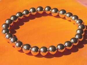 Pulsera con cuentas premium de 8 mm hecha a mano para hombre/damas - hematita de oro rosa. - Imagen 1 de 4