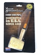 Missouri Meerschaum Corn Cob Pipe UnSmoked STRAIGHT Stem NEW IN PACK 6" NEW