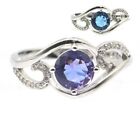 Cute Changing Color Alexandrite Topaz CZ For Woman's Present Silver Rings 6.25