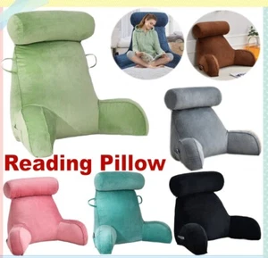 Bed Reading Pillow Back Rest Lumbar Support Arm Seat Lounger with Neck Cushion - Picture 1 of 39