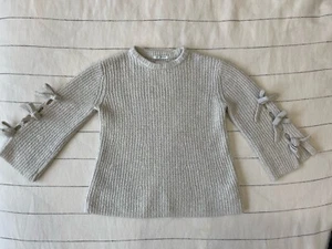 Zara Fancy Winter Knitwear Collection Sweater With Now Detail In Sleeves Size 6 - Picture 1 of 4