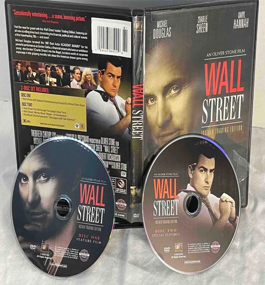 Oliver Stone's WALL STREET(1987) 2-Disc Insider Trading Edition DVD Set Crime - Image 1 of 1