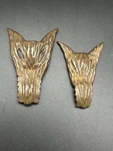 Vintage Fenrir Viking Nordic Medieval Style Carved Wolf Brooch Pins - Picture 1 of 10