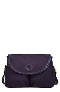 TORY BURCH Mariyon Nylon viola borsa per pannolini borsa a mano $359 - Foto 1 di 6