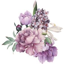 Removable Purple Peony Flower Wall Art Perfect for Bedroom or Living Room Decor