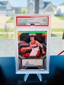 2020-21 Panini Prizm Rookie Penmanship Silver #48 Deni Avdija RC AUTO PSA 9