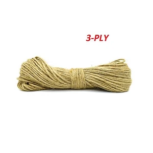 50 Meters 3 Ply Strong Jute Thick Twine Natural Hessian String Cord - Picture 1 of 5