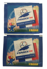 Panini France 98 WM World Cup 2 Packets with Spain Badge Foil in EACH PACK RARE