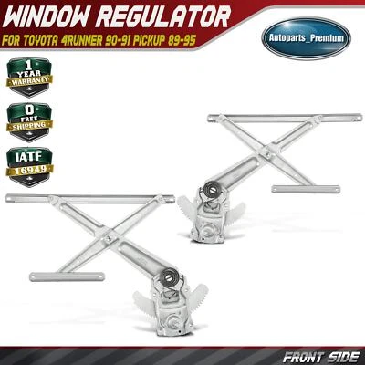 2x Regulador de ventana manual delantero L&R para camioneta Toyota 4Runner 90-91 1989-1995 Foto 1 de 4