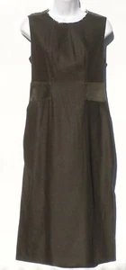 Vestido BELSTAFF Camborne Expuesto Cremallera Militar Gamuza Borde Franela Elastizada 44 $1695 - Imagen 1 de 11