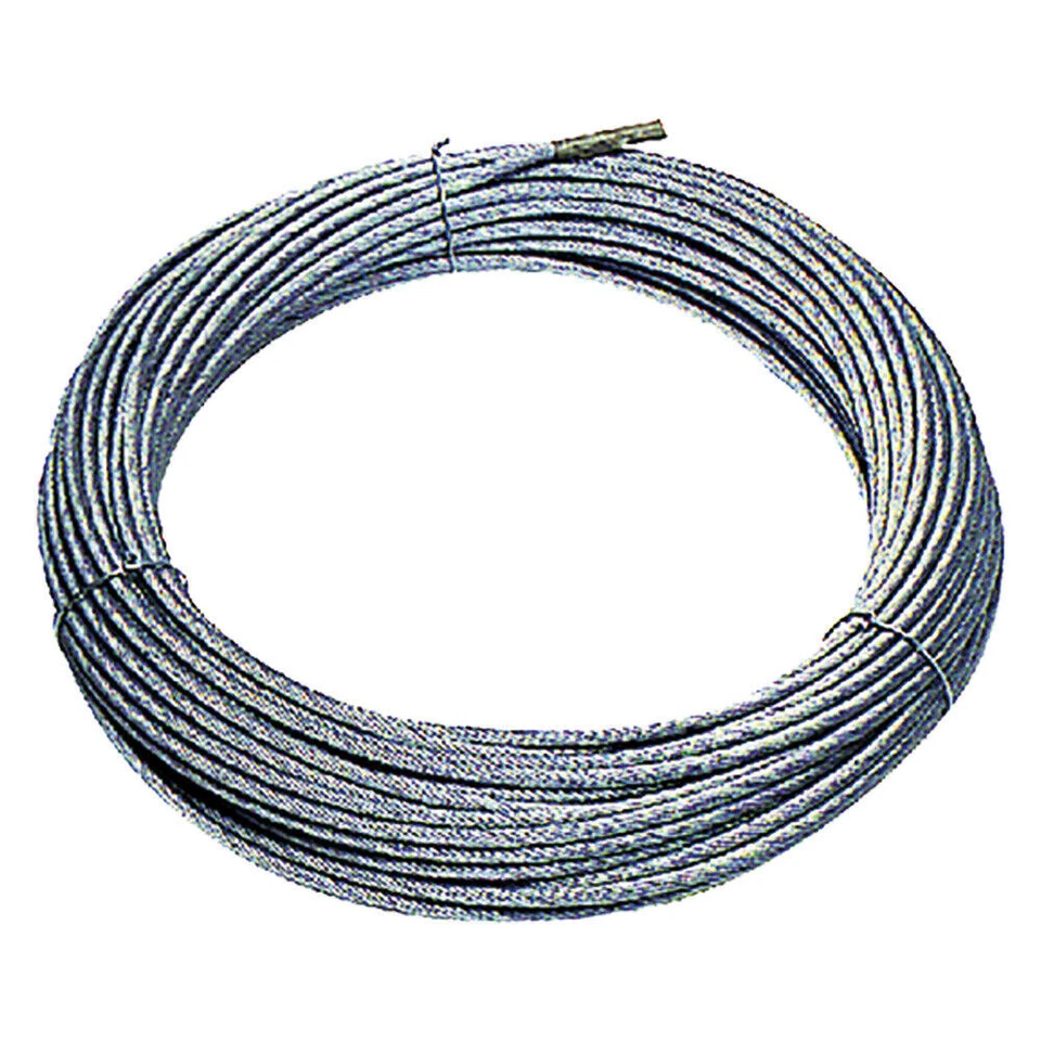 Fune Carda Acciaio in Zincato Antigirevole da Ø 3/4/5/6 mm - Matassa 25 e 100 mt - Immagine 1 di 1