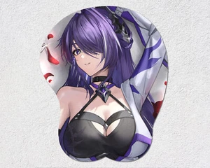 Honkai Star Rail Acheron 3D Oppai Boob Mouse Pad Wrist Rest Mousepad Gift - Picture 1 of 3
