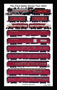 Poster opaco canadese Pacific Final Spike Tour 12x18" firmato Andy Fletcher - Foto 1 di 1