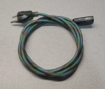 Genuine OEM Rainbow Apple iMac Volex Transparent 6ft Power Cord PS204 E62405SP - Image 1 of 4