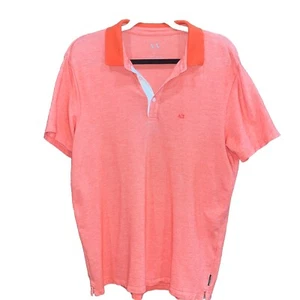 Armani Exchange Poloshirt Herren Large Pastell Orange Kurzarm Logo L - Bild 1 von 5