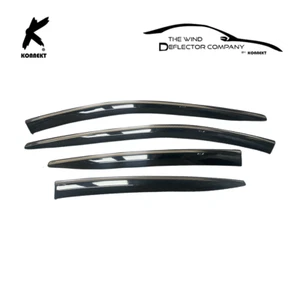 KONNEKT Wind Deflectors Set for HYUNDAI Ioniq | 2016 + with Chrome Lining | 4 Pc - Picture 1 of 4