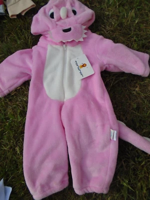 Halloween Costume Pink Dragon Dinosaur Plush Baby Infant Size 3- 6 Months - Image 1 of 3