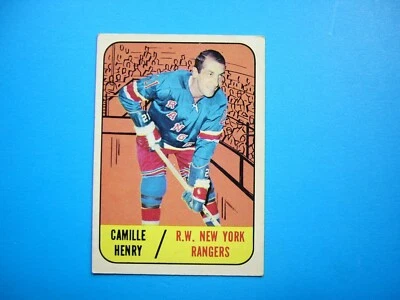 1967/68 TOPPS NHL HOCKEY CARD #26 CAMILLE HENRY EX/NM SHARP!! 67/68 TOPPS - Image 1 of 2