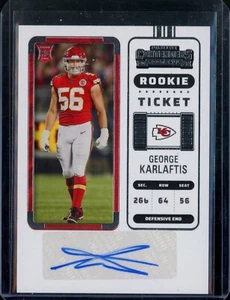 Boleto de radiocontrol automático Panini Contenders #159 2022 George Karlaftis Rookie - Chiefs - Imagen 1 de 2