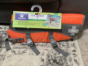 Top Paw Orange Life Jacket (Size Large: Dogs 55-85 lbs) New