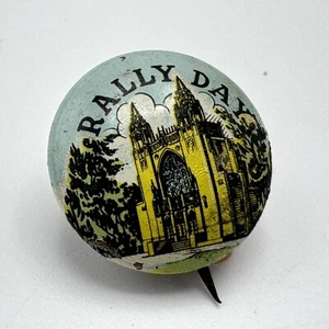 Vintage Metall Sonntagsschule Rallye Tag Pin; Etikett auf Rev. AC Presse Made in USA P1 - Bild 1 von 5