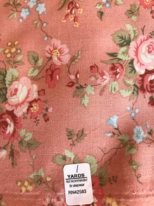 "Sentimental Journey" Robyn Pandolph SSI Pink/ Mauve Floral Fabric BTY - Picture 1 of 3