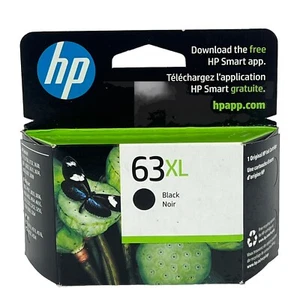 New HP 63 XL Black Ink Cartridge High Yield Genuine OEM Original Sealed May 2026 - Zdjęcie 1 z 10
