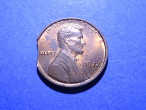 1972 Lincoln Cent AU Curved Clip - Picture 1 of 2