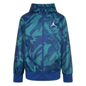 Nike Jordan Boys Hooded Jacket Windbreaker French Blue Large NWOT - Picture 1 of 4