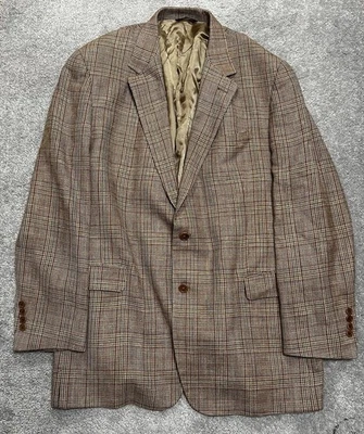 Abrigo deportivo Brooks Brothers para hombre 46 largo blazer lana seda lino espiga  Foto 1 de 4
