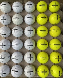 30 Taylormade Distance +Used Golf Balls white/yellow Colors AAAA Condition - Picture 1 of 2