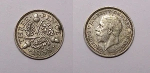 SILVER! 1935 GB SILVER THREEPENCE #537-106 - Picture 1 of 1