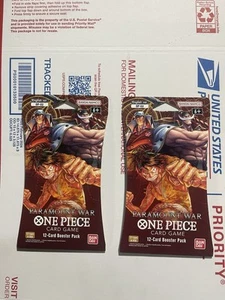 One Piece TCG PARAMOUNT WAR English Sleeved Booster Pack Sealed 12-Card Pack X2 - Picture 1 of 1