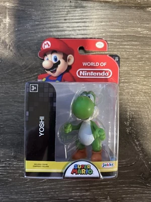 World of Nintendo 2.5 Inch Green Yoshi Figure 1-3 Series Super Mario Jakks New - Image 1 of 4