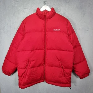 Carhartt WIP Jacket Mens XL Red Down Filled Puffer Coat - Picture 1 of 10