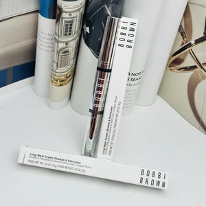 Bobbi Brown Long Wear Cream Shadow Kohl liner Pewter Shimmer /Black Velvet Matte - Picture 1 of 4