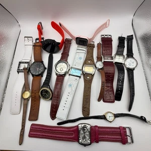 Bundle Of 15 Quartz Watches Job Lot Modern / Vintage Untested Parts / Repair - Picture 1 of 17