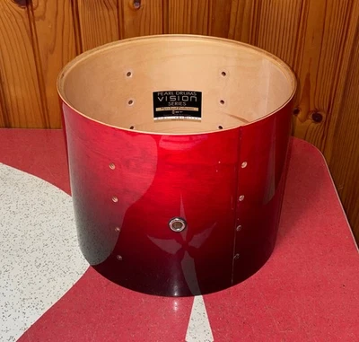 Pearl Vision SST Birch 10" Rack Tom Drum Shell - Acabamento em laca rubi desbotada - Imagem 1 de 2