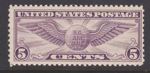US Sc C12 MNH. 1930 5c violet Winged Globe Air Post, light offset, F-VF - Picture 1 of 2