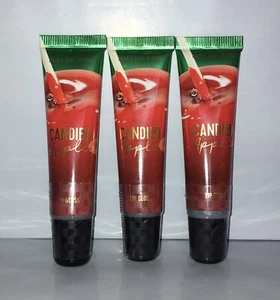 New Lot Of 3 Bath & Body Works CANDIED APPLE Lip Gloss Set 0.47 Oz Each - Picture 1 of 1