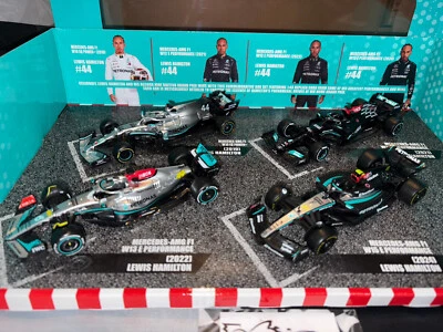 1:43 Bburago 38093 Nuovo Rilascio 4 Auto Set Now Include Hamilton Inglese Gp - Immagine 1 di 4