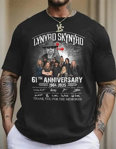 Lynyrd Skynyrd 61 Aniversario Vintage Camisa 1964 2025 Rock Hombre Camiseta - Imagen 1 de 2
