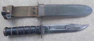 World War II USN MK2 KA-BAR & Sheath WWII WW2 KABAR Fighting Knife  - Picture 1 of 12
