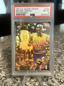 1991 U.D. Award Winner Holograms #AW4 Michael Jordan PSA 8 - Picture 1 of 2
