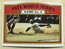 1972 Topps “1971 World Series Game 3” Manny Sanguillen Card #225 Pirates Fair