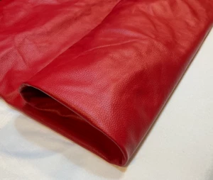 RED Garment Leather OffCuts 50 by 30cm Motorcycle Upholstery Remnants RATS BUM - Picture 1 of 4