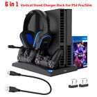 6 In 1 Vertical Stand Cooling Station Controller Charger Dock For Ps4 Pro/Slim