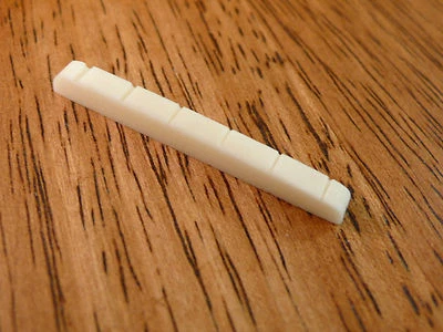 GUITAR NUT BONE 42MM SLOTTED FOR STRATOCASTER TELECASTER  - Image 1 of 3