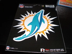 Miami Dolphins Die Cut Decal 5 X 5 Free Shipping - Picture 1 of 1