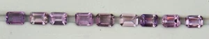 Wholesale Lot, 9 BRAZILIAN NATURAL AMETHYST  7 x 5 mm  FACETED EMERALD CUT  - Picture 1 of 3